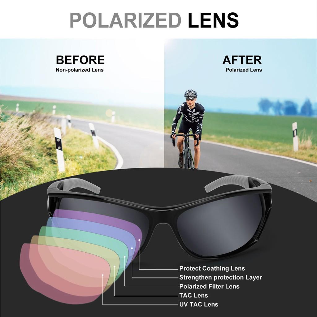 Polarized Sports Sunglasses for Men Women Cycling Running Driving Fishing Golf Baseball TR90 Frame Sun glasses MF101