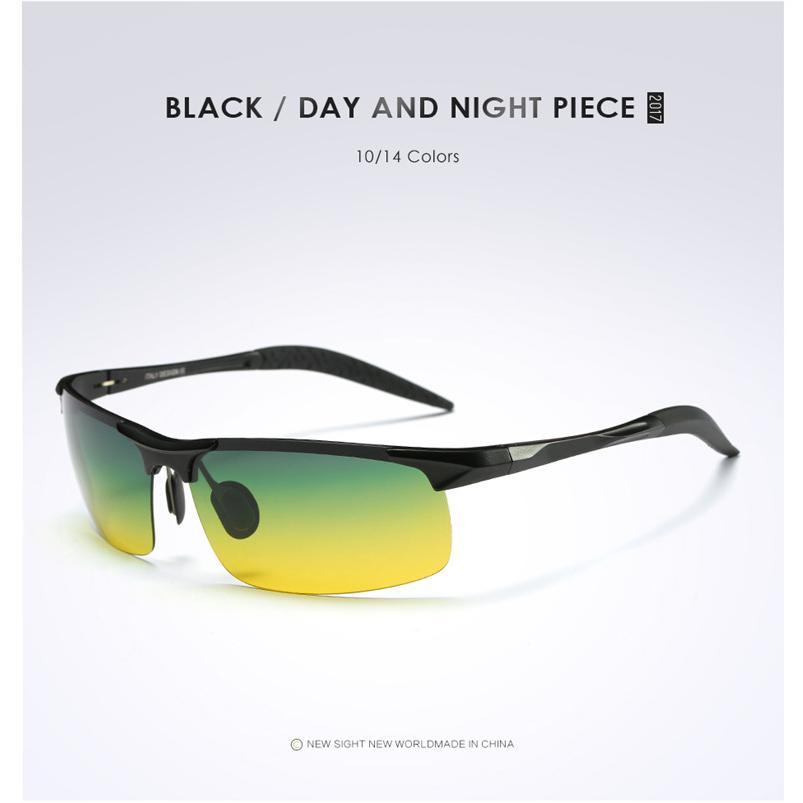 Discolored sunglasses moving aluminum-magnesium alloy frame polarized sunglasses cycling glasses sunglasses MF8177